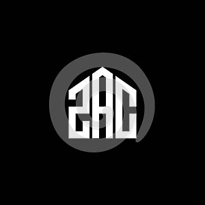 ZAc letter logo design on BLACK background. ZAc creative initials letter logo concept. ZAc letter design photo