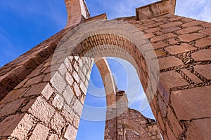 Zacatecas, ancient aqueduct, aqueducto Zacatecas, in historic city center close to major tourist attractions