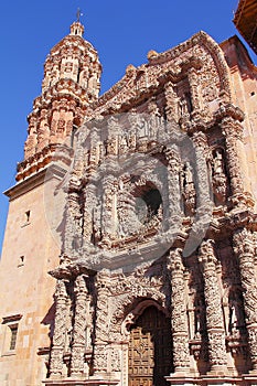 Baroque facade of the Zacatecas cathedral, mexico  V photo