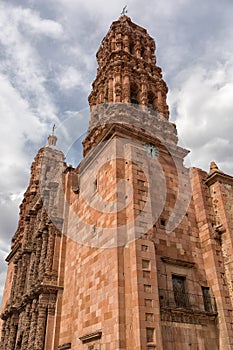 Church tower in Zacatecas Mexico photo