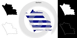 Zacharo outline map