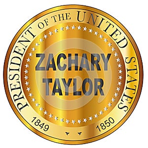 Zachary Taylor Gold Metal Stamp