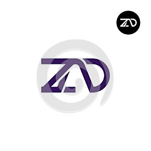 ZAD Logo Letter Monogram Design