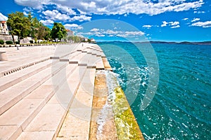 Zadar sea organs. Tourist attraction musical instrument powered by the underwater sea stream