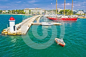 Zadar turquoise sea harbor view photo