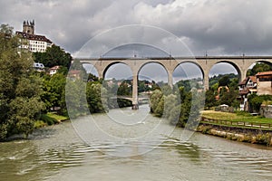 Zaehringen Bridge in Fribourg