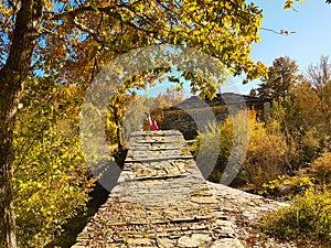 Zagoria in ioannina perfecture in autumn old arched bridge first we met in zagoria, greece