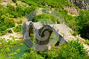 Zagorohoria stone bridge, Greece. Plakidas arch bridge