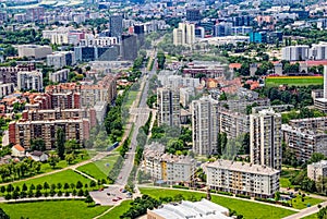 Zagreb aerial view