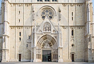 Zagreb Cathedral close up shot