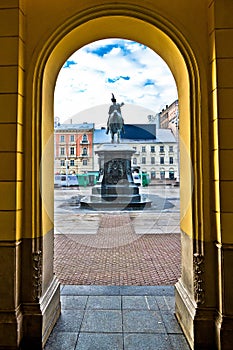 Zagreb central square arcade view