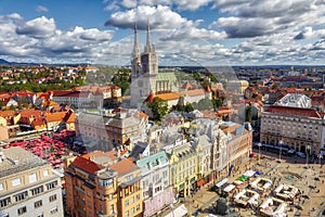 Zagreb Central Square Panoramic View photo