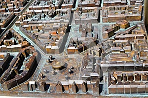 Zagreb city center bronze model