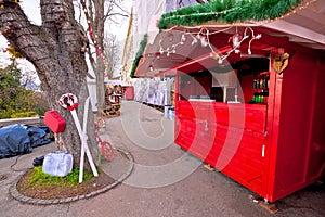 Zagreb upper town Christmas market view