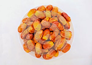 Zahedi Iranian dates date-palm fruit semi-dry date food irani datepalms khajoor kurma zahidi closeup hi-res view image stock photo photo