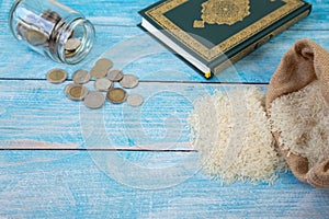 ZAKAT donation for Muslim according to religious principles during the Ramadan month