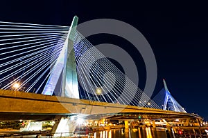 Zakim Bridge by night