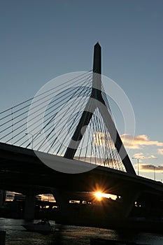 Zaki brücke auf der Sonnenuntergang 