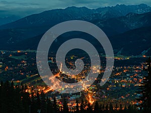 Zakopane at night