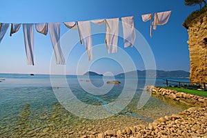 Zakynthos, Greece - view at Marathonisi Island Agios Sostis