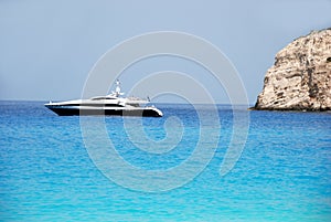 Zakynthos island blue sky and sea greece