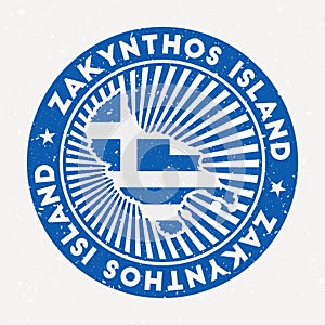 Zakynthos Island round stamp.