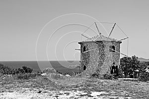 Zakynthos windmill near Skinari cape