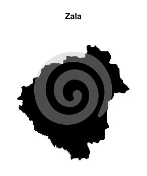 Zala outline map