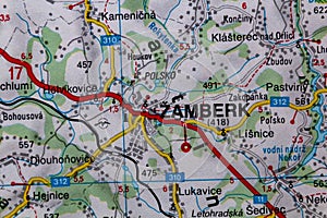 Zamberk, Czechia, on a road m