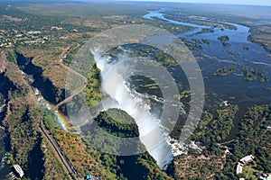 Zambezi river and Victoria Falls. Zimbabwe photo