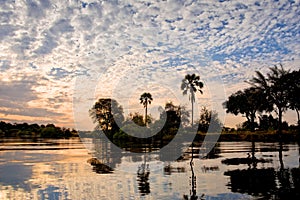 The Zambeze river at sunset