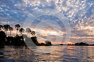 The Zambeze river at sunset