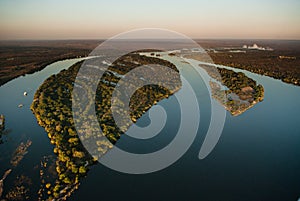 Zambezi river from the air photo