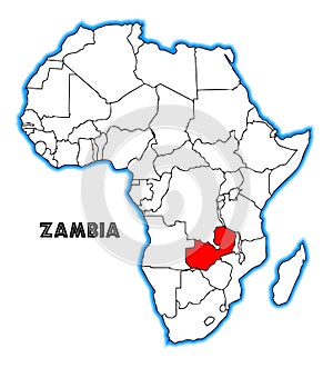 Zambia Africa Map