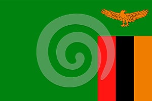 Zambia Flag Vector Flat Icon