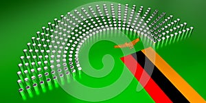 Zambia flag - voting, parliamentary election concept - 3D illustration