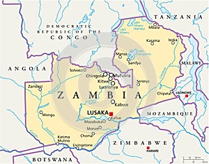 Zambia Political Map