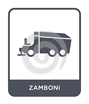 zamboni icon in trendy design style. zamboni icon isolated on white background. zamboni vector icon simple and modern flat symbol photo