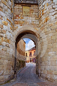 Zamora door of Dona Urraca in Spain