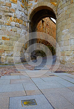 Zamora door of Dona Urraca in Spain