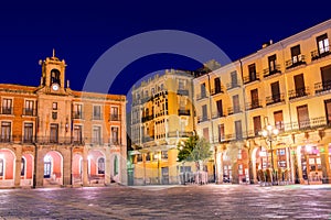 Zamora Plaza Mayor sunset in Spain