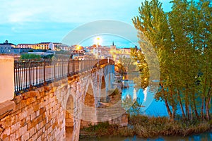 Zamora Puente de Piedra bridge on Duero