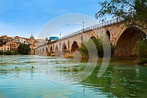Zamora Puente de Piedra bridge on Duero river