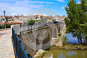 Zamora Puente de Piedra stone bridge on Duero