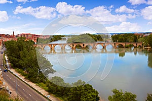 Zamora Puente de Piedra stone bridge on Duero