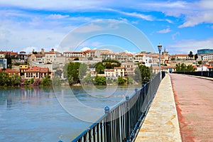 Zamora Puente de Piedra stone bridge on Duero photo