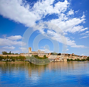 Zamora skyline by Duero river of Spain