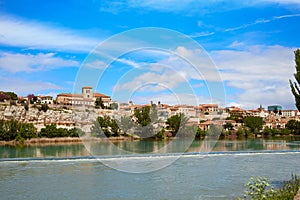 Zamora skyline by Duero river of Spain