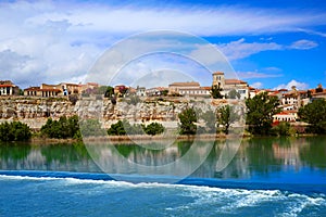 Zamora skyline by Duero river of Spain