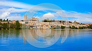 Zamora skyline by Duero river of Spain photo